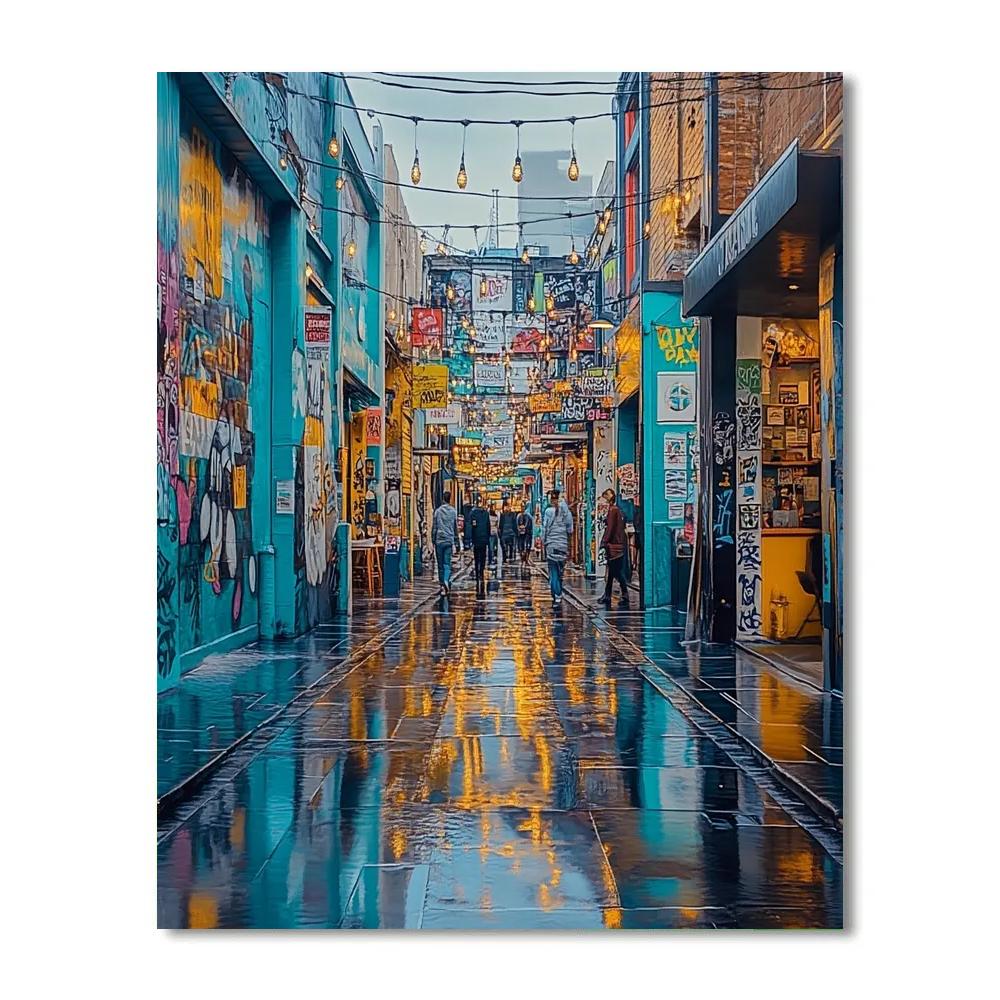 Street Art Alleys Of Fitzroy Melbourne Australia Numbered painting kits