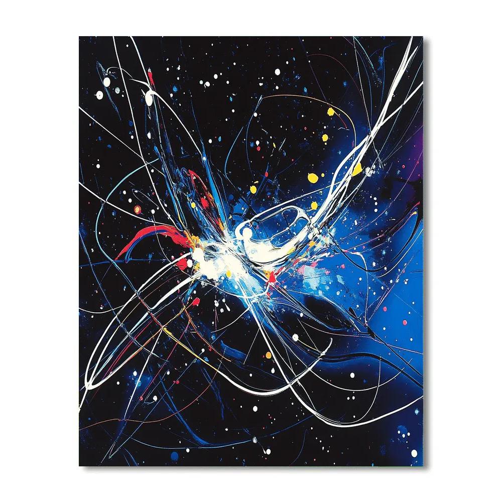 Jackson Pollock Inspired Pulsar Drift Lattice paint by color