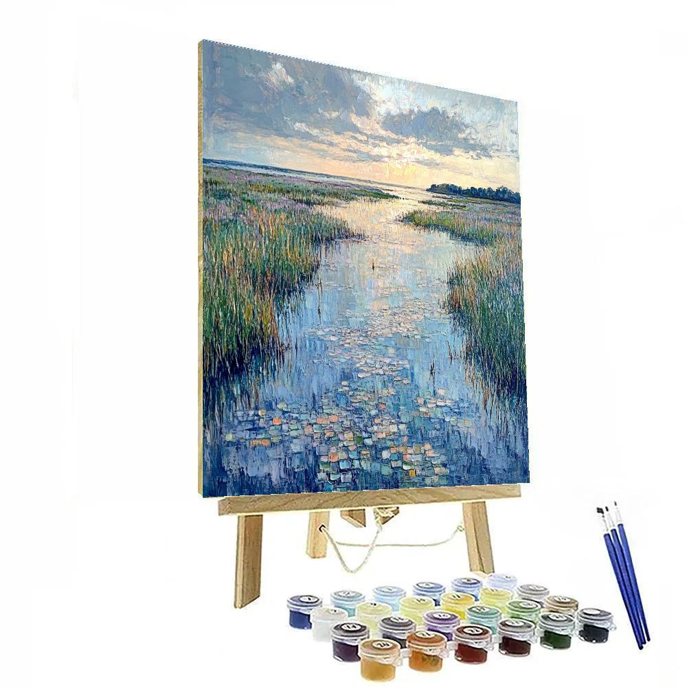 Claude Monet Inspired Opaline Tidal Marsh After Rain Paint by numbers kits