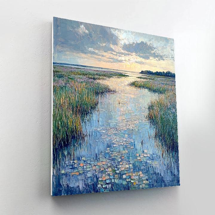 Claude Monet Inspired Opaline Tidal Marsh After Rain Paint by numbers kits