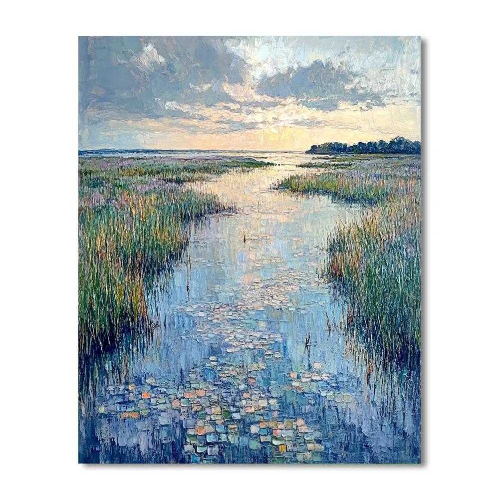 Claude Monet Inspired Opaline Tidal Marsh After Rain Paint by numbers kits