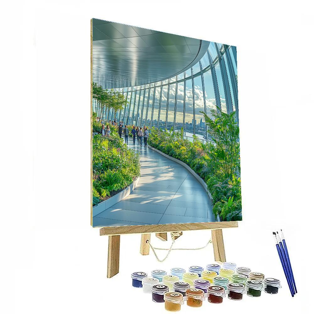 Sky Garden Walkway At 20 Fenchurch Street London United Kingdom Numbered painting kits