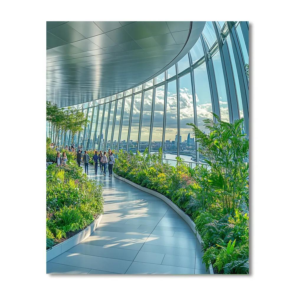 Sky Garden Walkway At 20 Fenchurch Street London United Kingdom Numbered painting kits