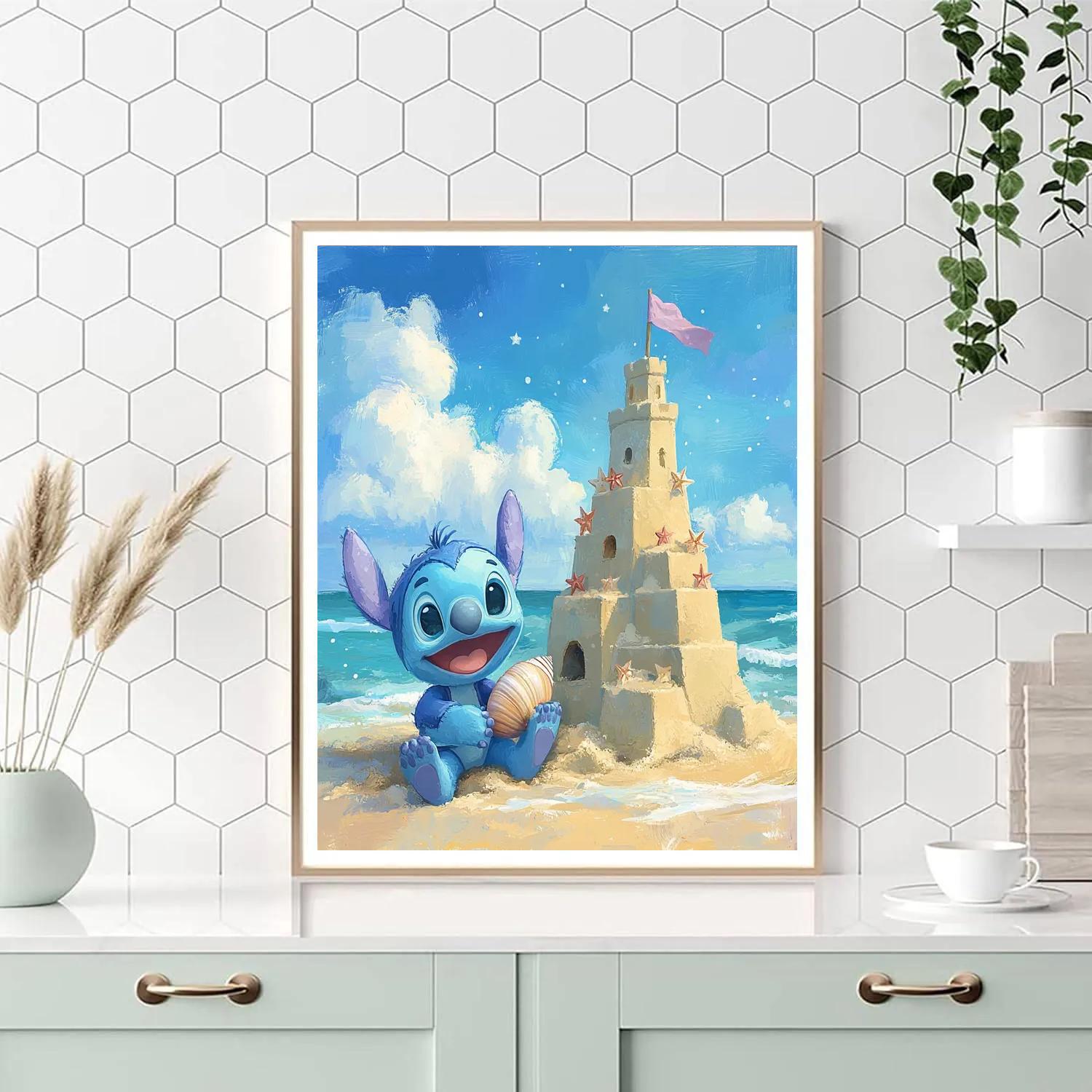 Stitch Galactic Sandcastle Splash Day Paint by numbers kits