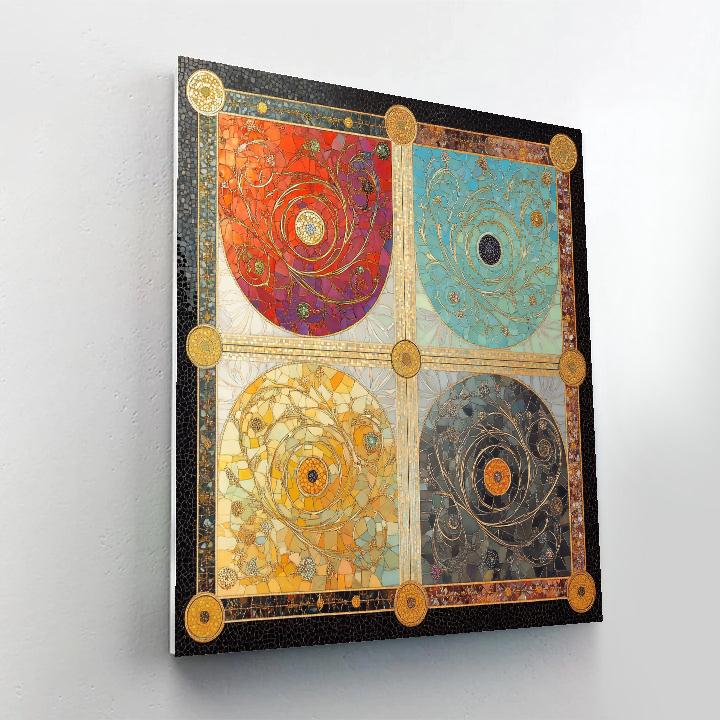 Gustav Klimt Inspired Seasons Of Silence Tapestry Paint by numbers kits