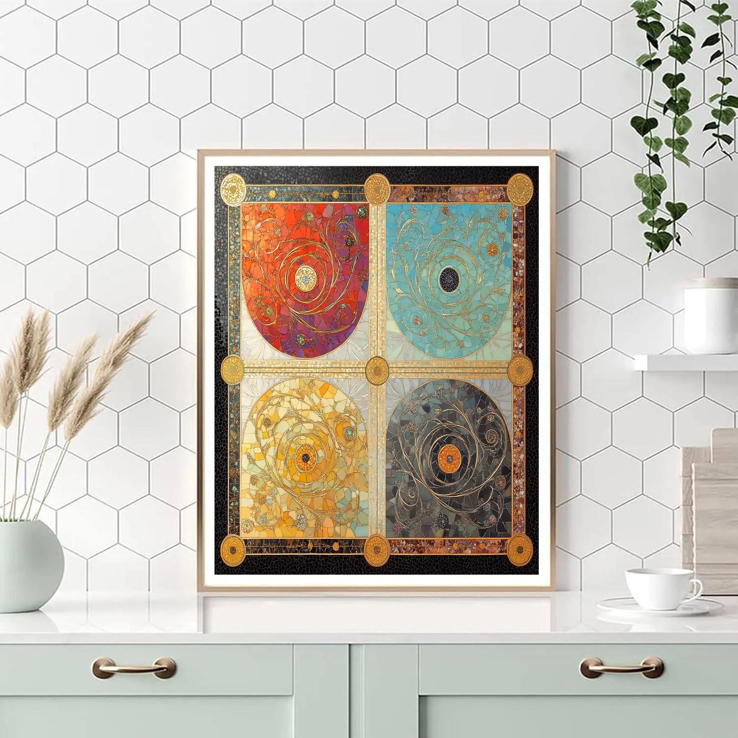 Gustav Klimt Inspired Seasons Of Silence Tapestry Paint by numbers kits
