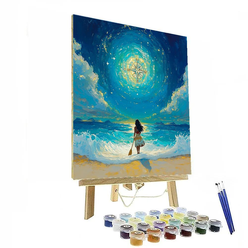 Moana Ocean Horizon Star Compass DIY paint by numbers