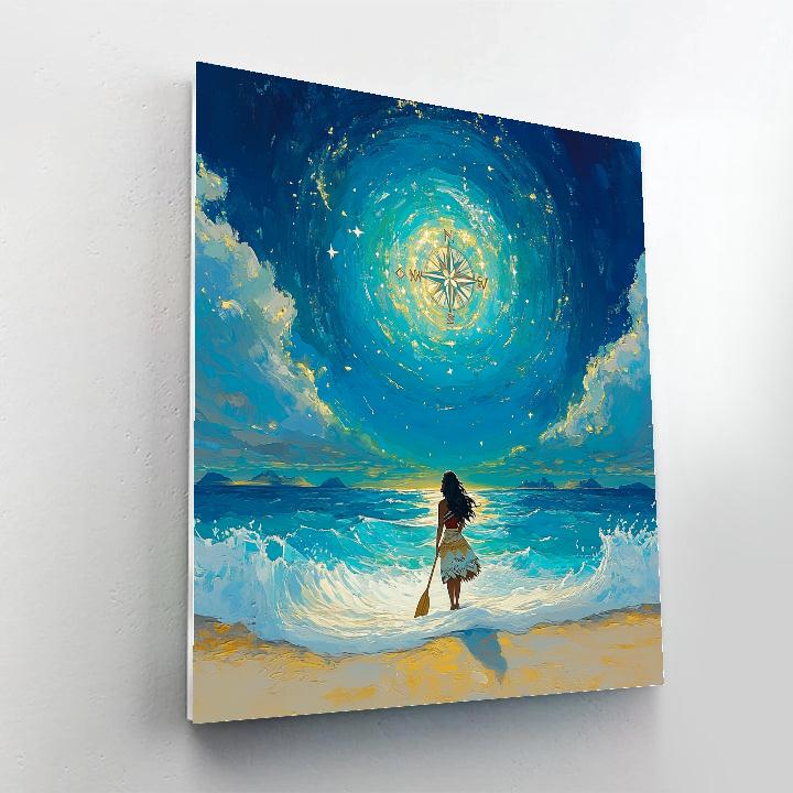 Moana Ocean Horizon Star Compass DIY paint by numbers