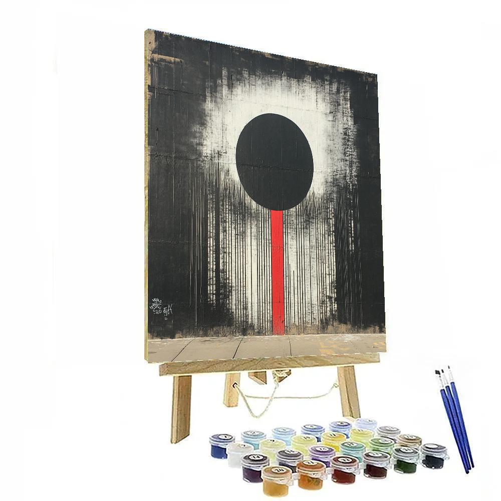 Banksy Inspired Barcode Eclipse Painting by numbers kit