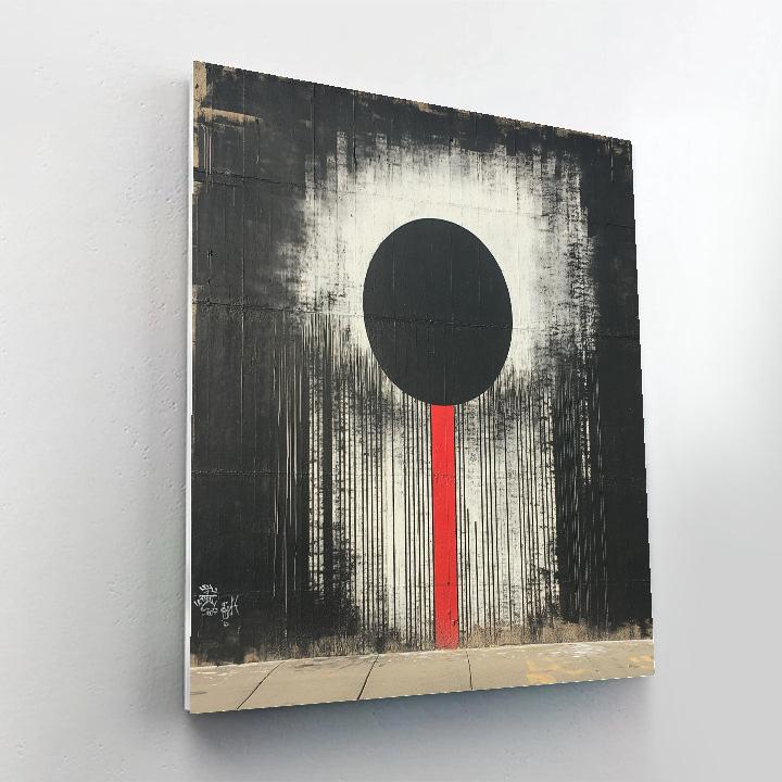Banksy Inspired Barcode Eclipse Painting by numbers kit