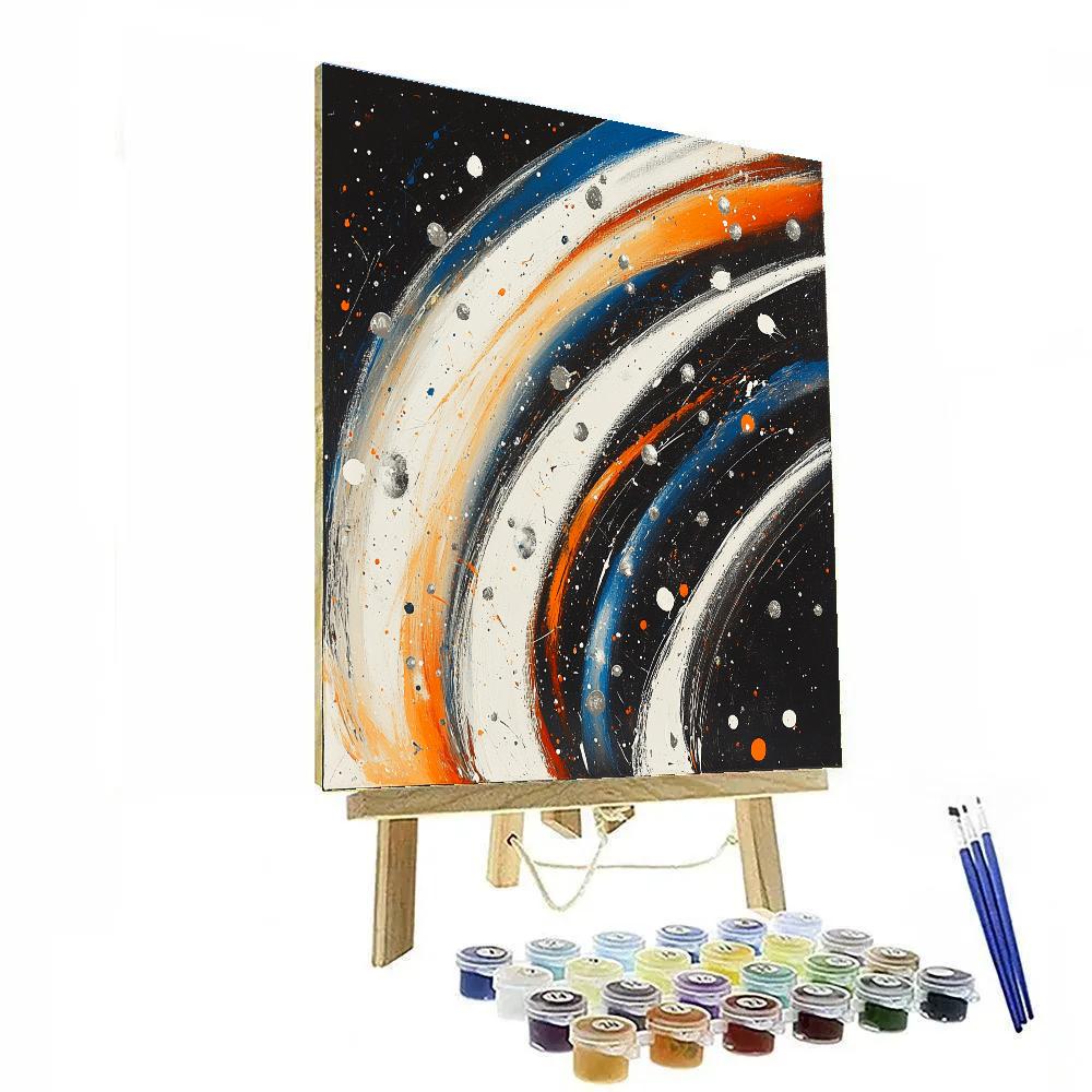 Jackson Pollock Inspired Meteor Shower Energy Number painting