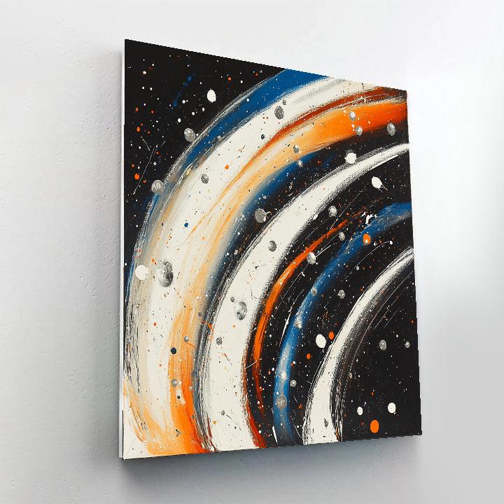Jackson Pollock Inspired Meteor Shower Energy Number painting
