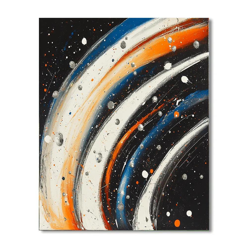 Jackson Pollock Inspired Meteor Shower Energy Number painting