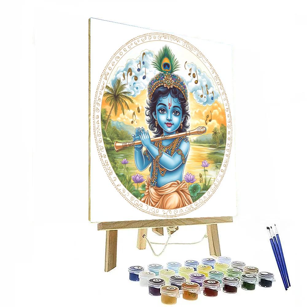 Krishna Conducts The Cloud Orchestra Numbered painting kits