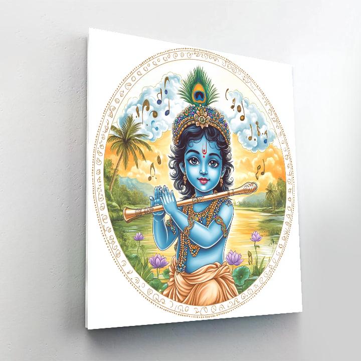 Krishna Conducts The Cloud Orchestra Numbered painting kits