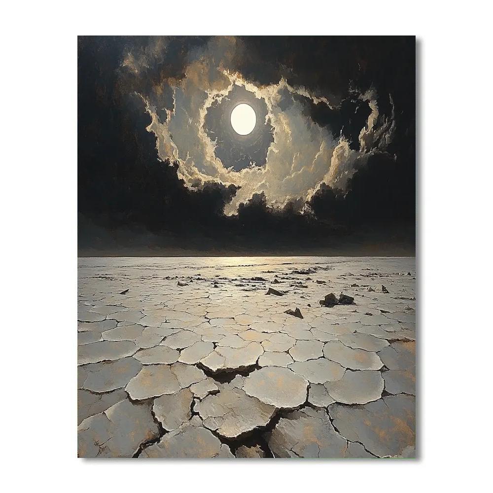 Francisco Goya Inspired Eclipse Over The Desolate Salt Plain Numbered painting kits