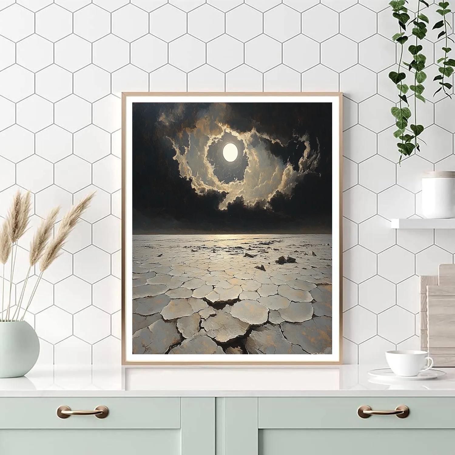Francisco Goya Inspired Eclipse Over The Desolate Salt Plain Numbered painting kits