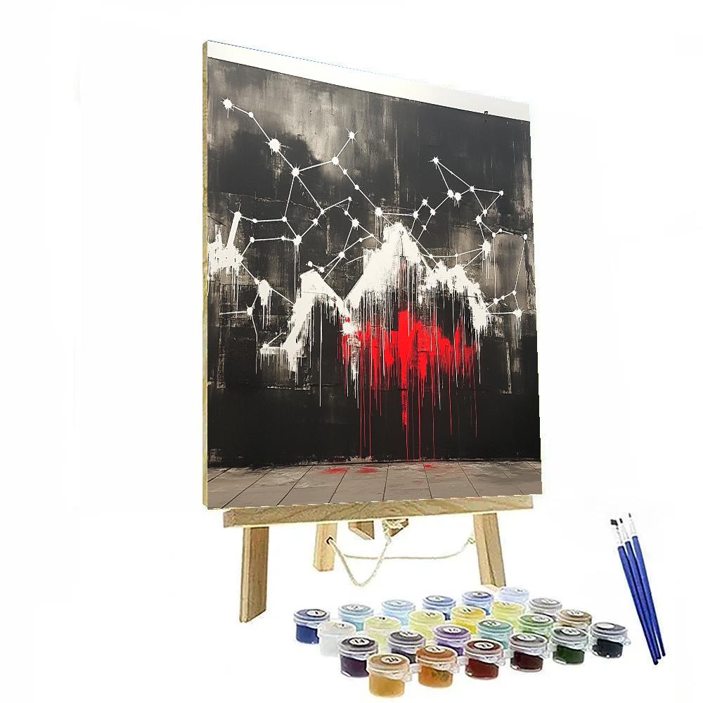 Banksy Inspired Melting Constellation Petition Paint by numbers kits