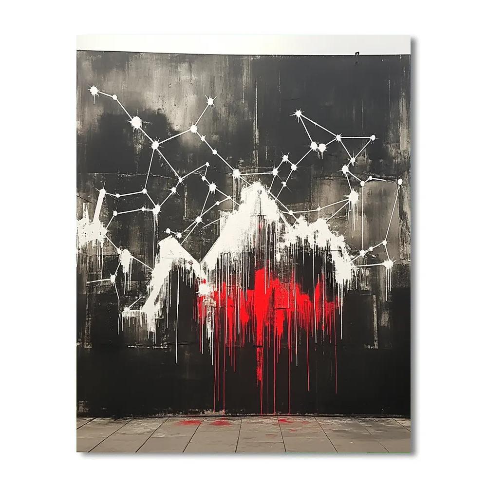 Banksy Inspired Melting Constellation Petition Paint by numbers kits