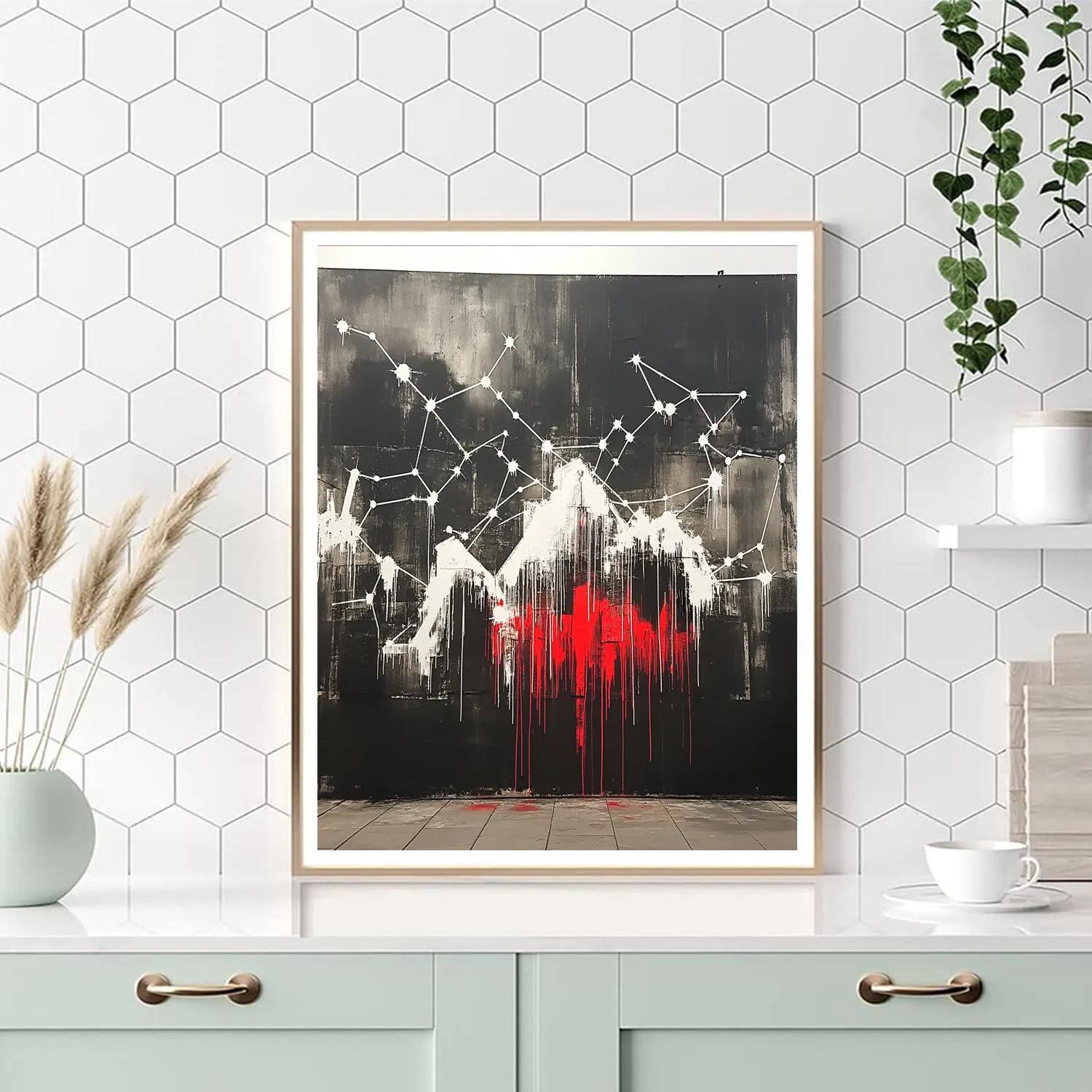 Banksy Inspired Melting Constellation Petition Paint by numbers kits
