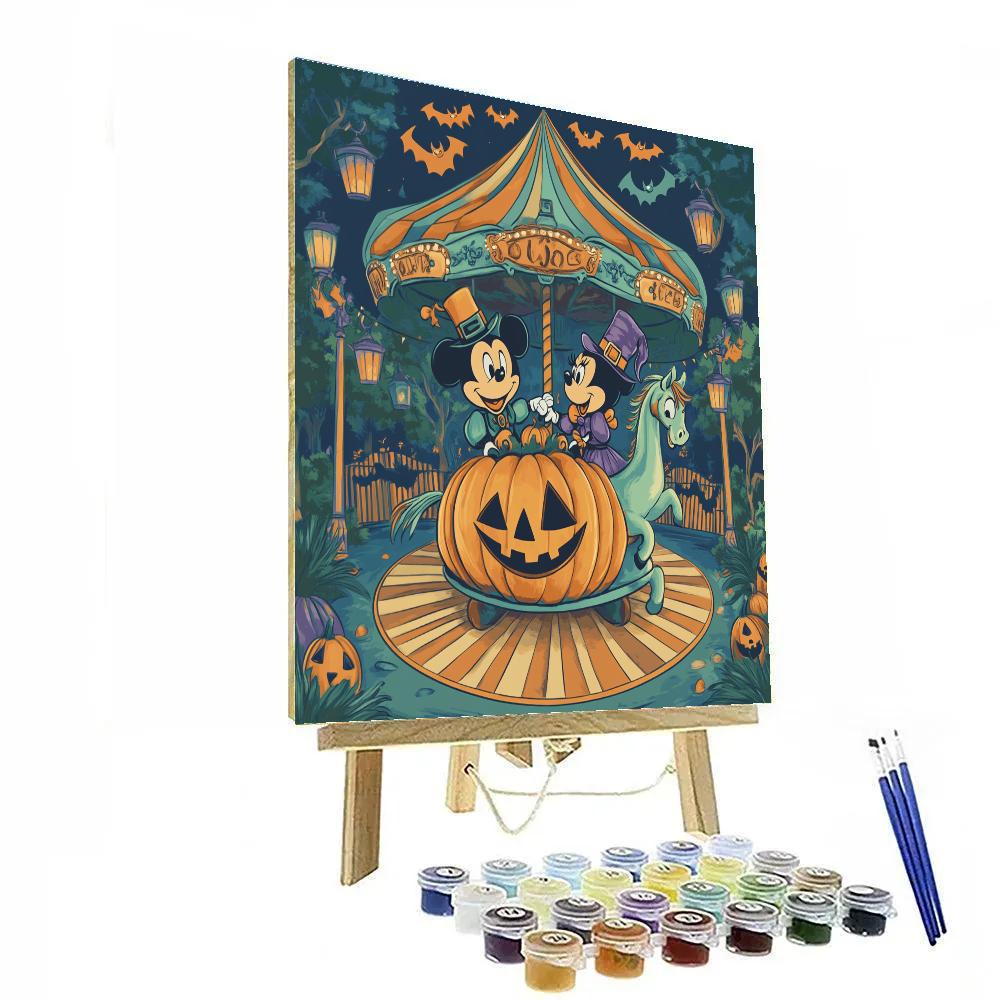 Haunted Carousel Of The Pumpkin Kingdom Number painting
