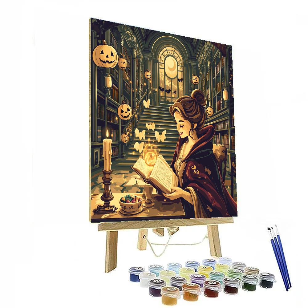 Trick Or Treat Library In The Enchanted Tower Number painting