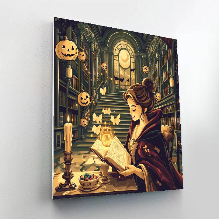 Trick Or Treat Library In The Enchanted Tower Number painting