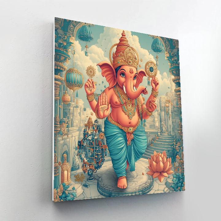 Clockwork Lotus Ganesha Parade Paint by numbers kits
