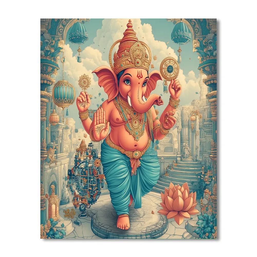Clockwork Lotus Ganesha Parade Paint by numbers kits