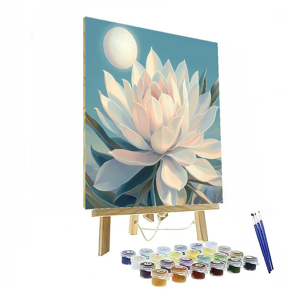 Georgia OKeeffe Inspired Moonlit Yucca Blossom Radiance Painting by numbers kit