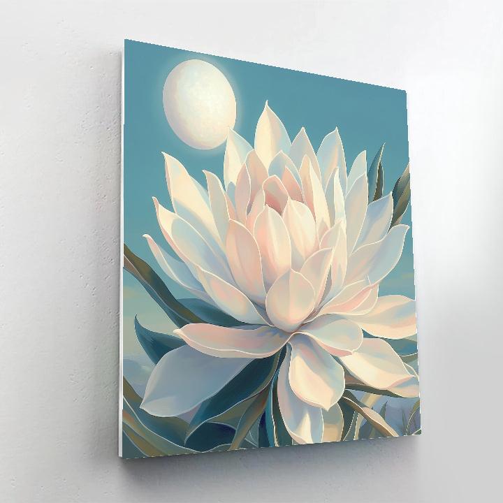 Georgia OKeeffe Inspired Moonlit Yucca Blossom Radiance Painting by numbers kit