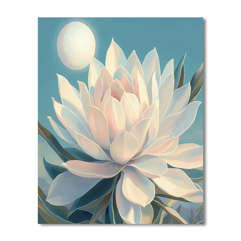 Georgia OKeeffe Inspired Moonlit Yucca Blossom Radiance Painting by numbers kit