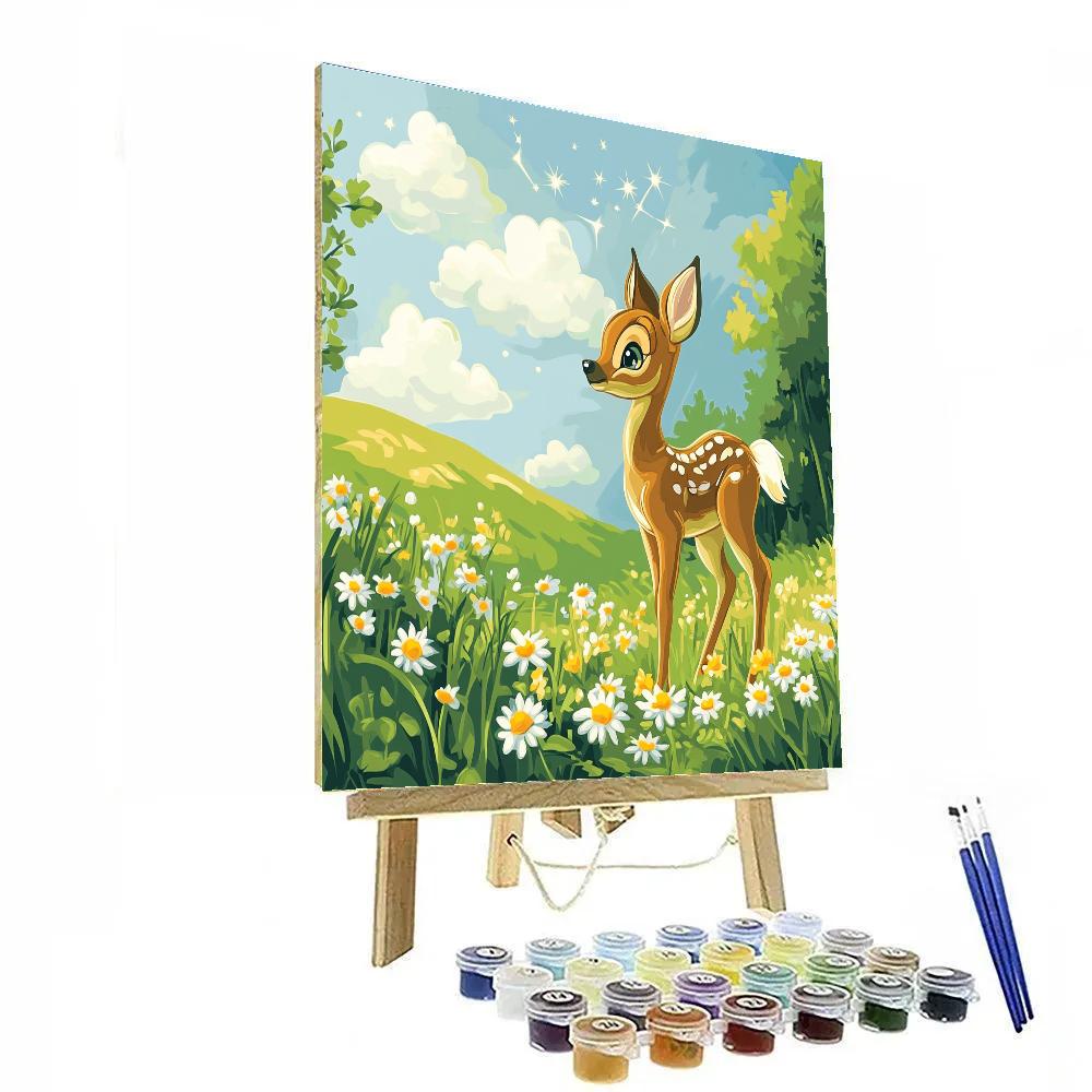 Bambi Meadow Cloud Constellation Game Paint by numbers art