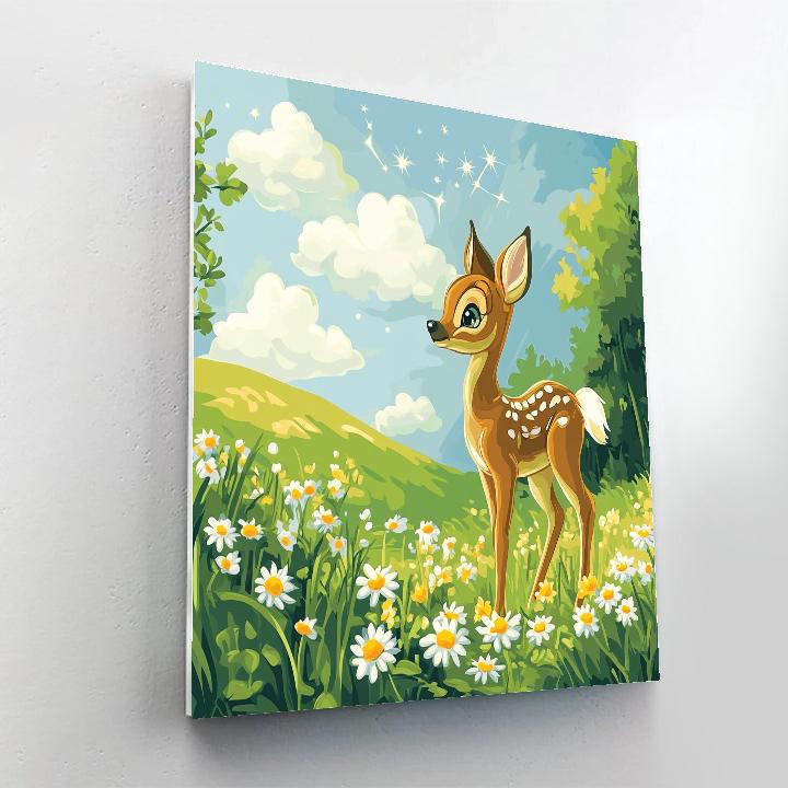 Bambi Meadow Cloud Constellation Game Paint by numbers art
