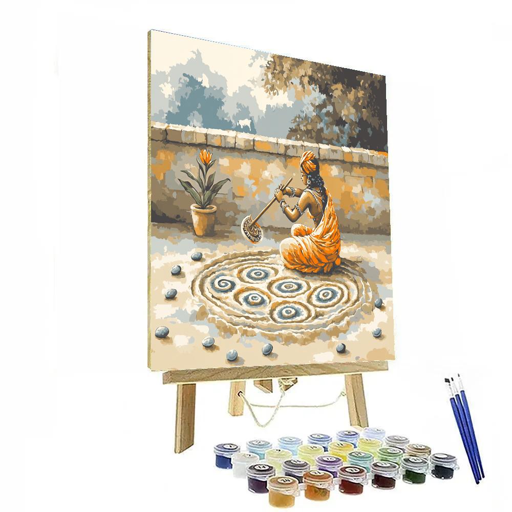 Krishna And The Time Dilation Sand Garden Paint by numbers art