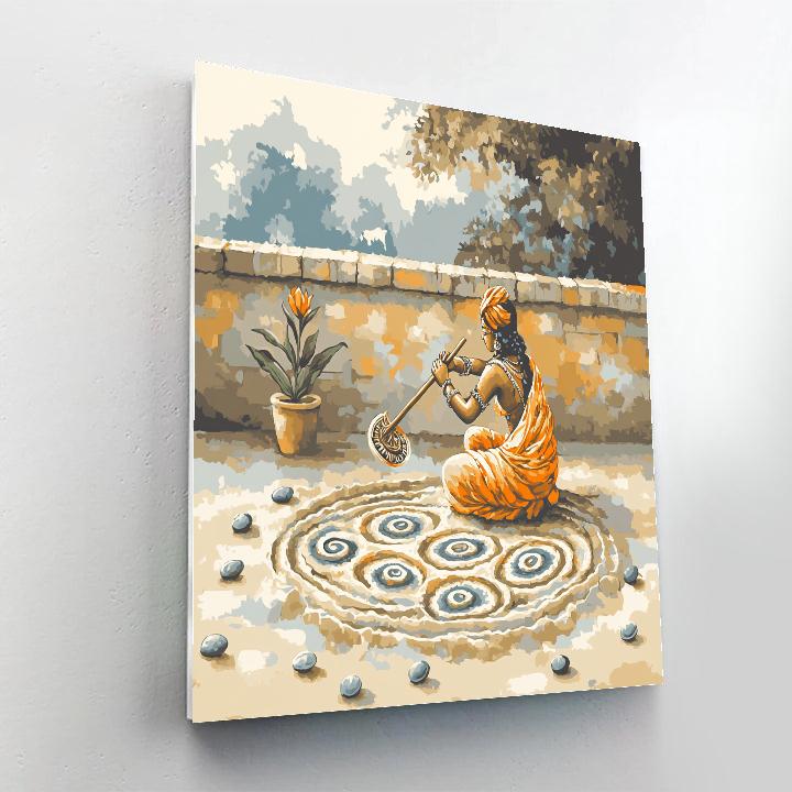 Krishna And The Time Dilation Sand Garden Paint by numbers art