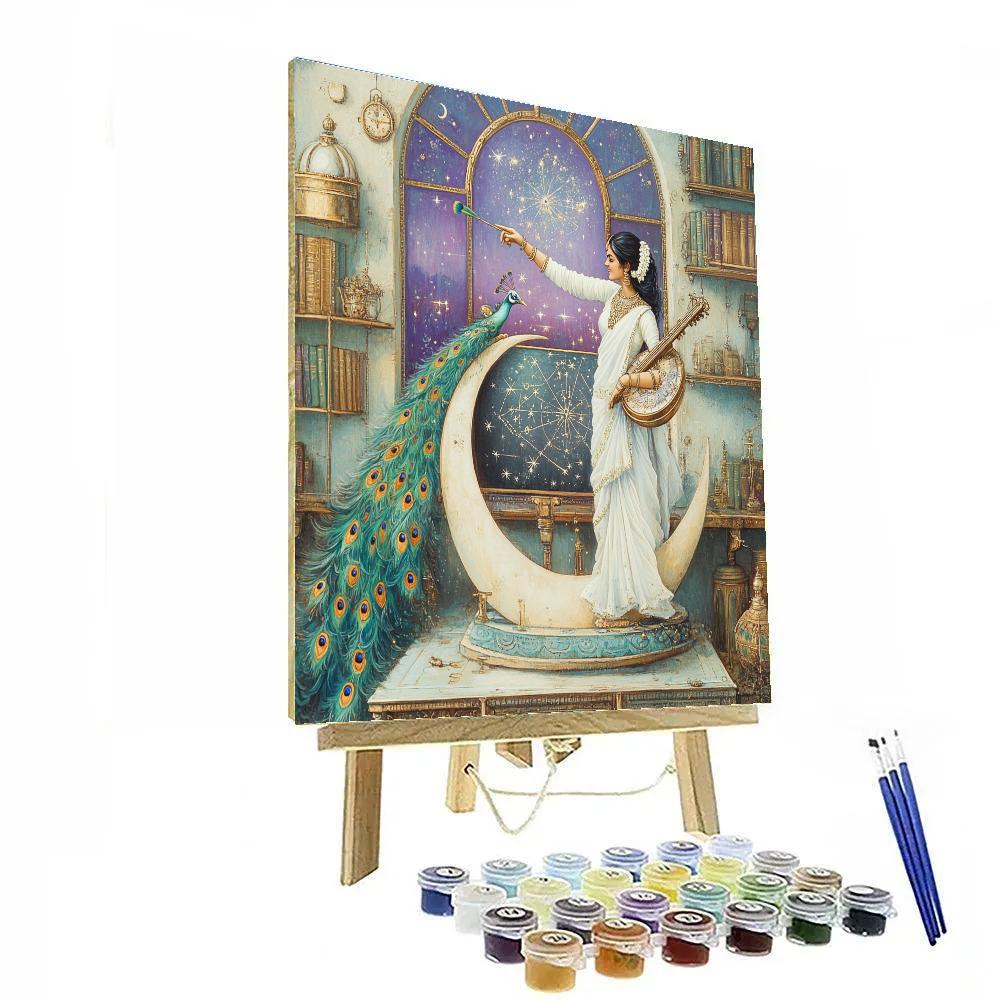 Saraswati Guiding The Clockwork Constellation Classroom Number painting