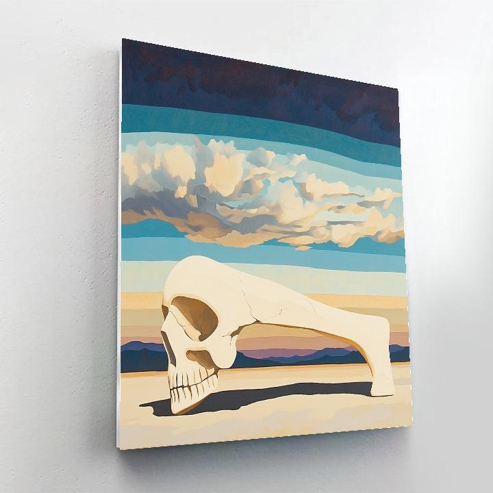 Georgia OKeeffe Inspired Prismatic Desert Bone And Indigo Sky Bands paint by numbers