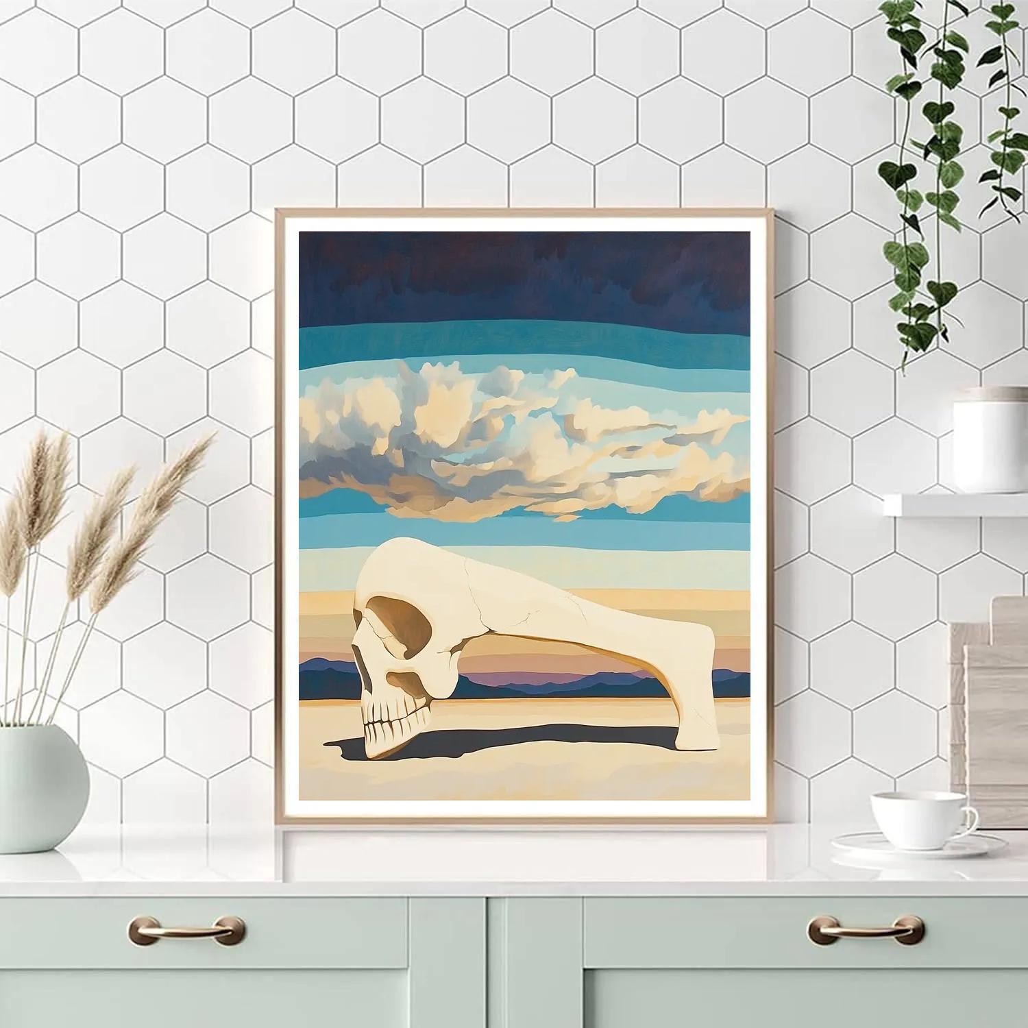 Georgia OKeeffe Inspired Prismatic Desert Bone And Indigo Sky Bands paint by numbers