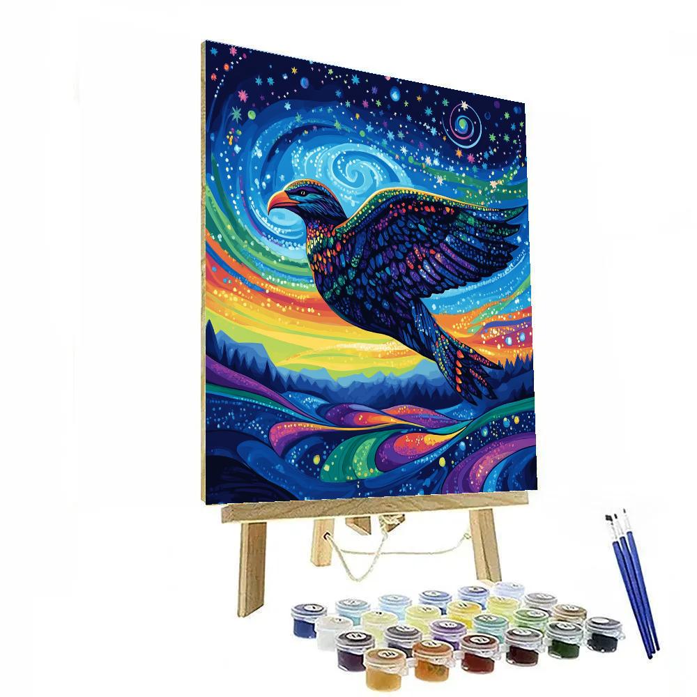 Norval Morrisseau Inspired Thunderbird Of The Aurora Sky DIY paint by numbers