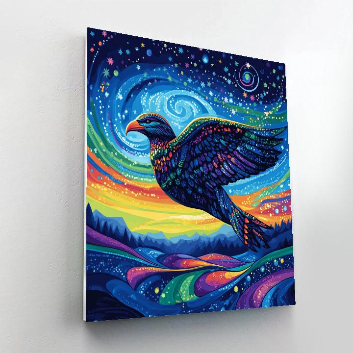 Norval Morrisseau Inspired Thunderbird Of The Aurora Sky DIY paint by numbers