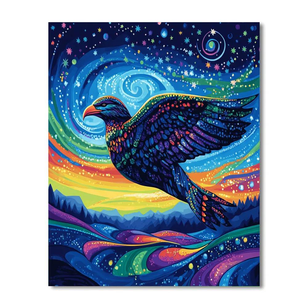 Norval Morrisseau Inspired Thunderbird Of The Aurora Sky DIY paint by numbers