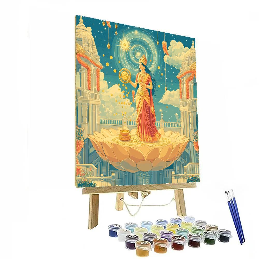 Lotus Observatory With Lakshmi As The North Star Number painting