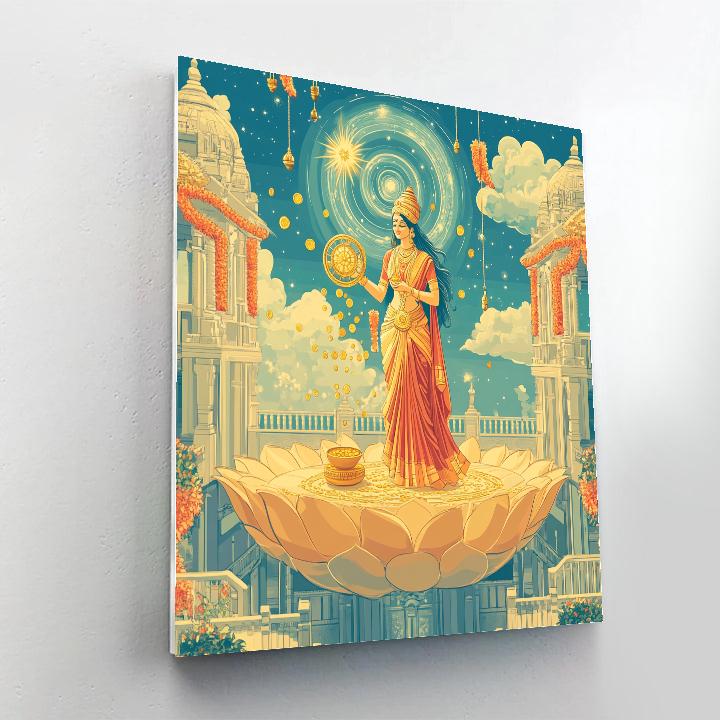 Lotus Observatory With Lakshmi As The North Star Number painting