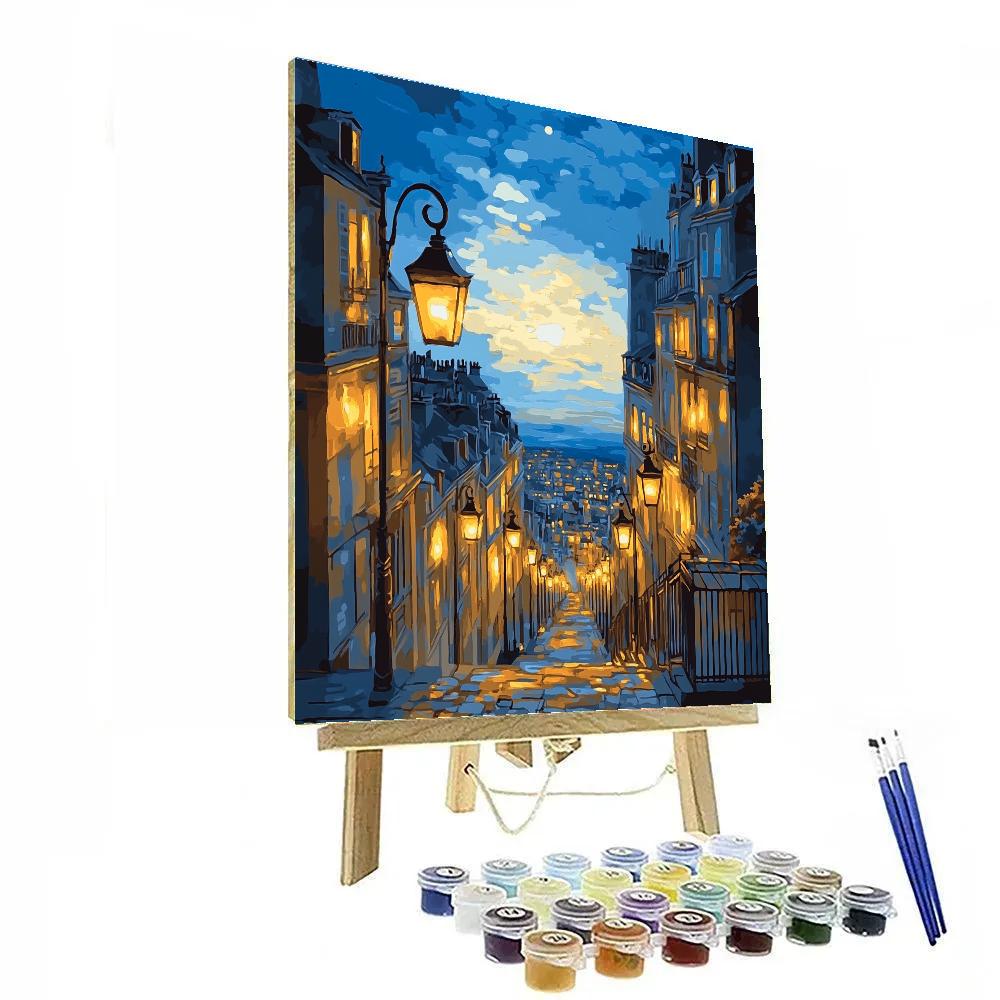 René Magritte Inspired Citylights Under A Daytime Sky Painting by numbers kit