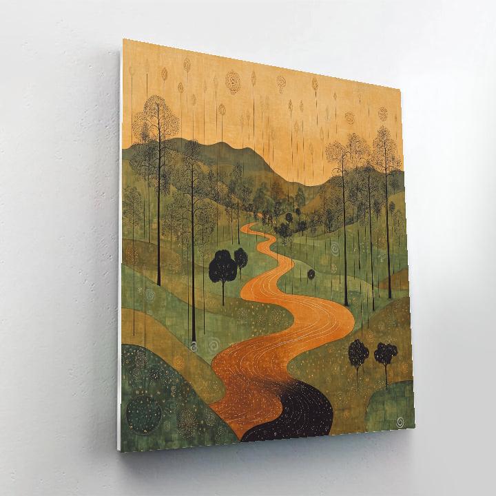 Nandalal Bose Inspired Monsoon Raga Spirals Numbered painting kits