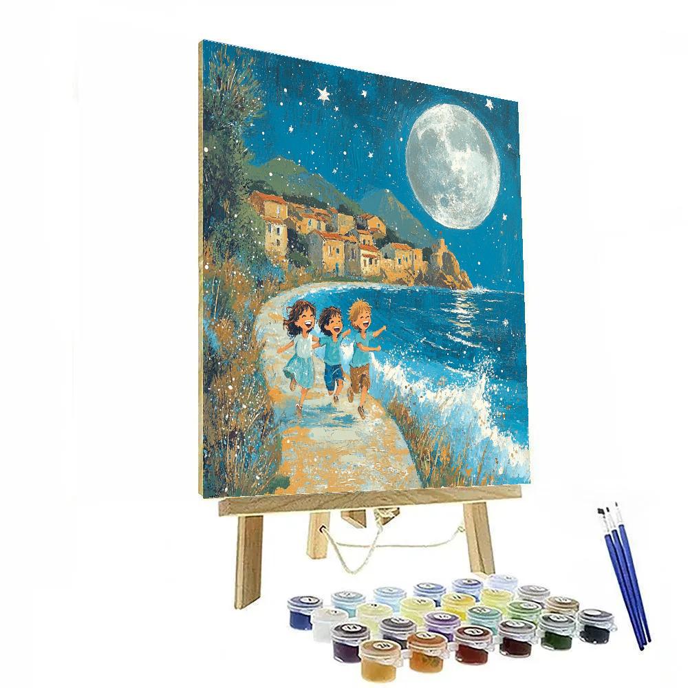 Luca Paguro And Alberto Seaside Moon Tide Race paint by numbers