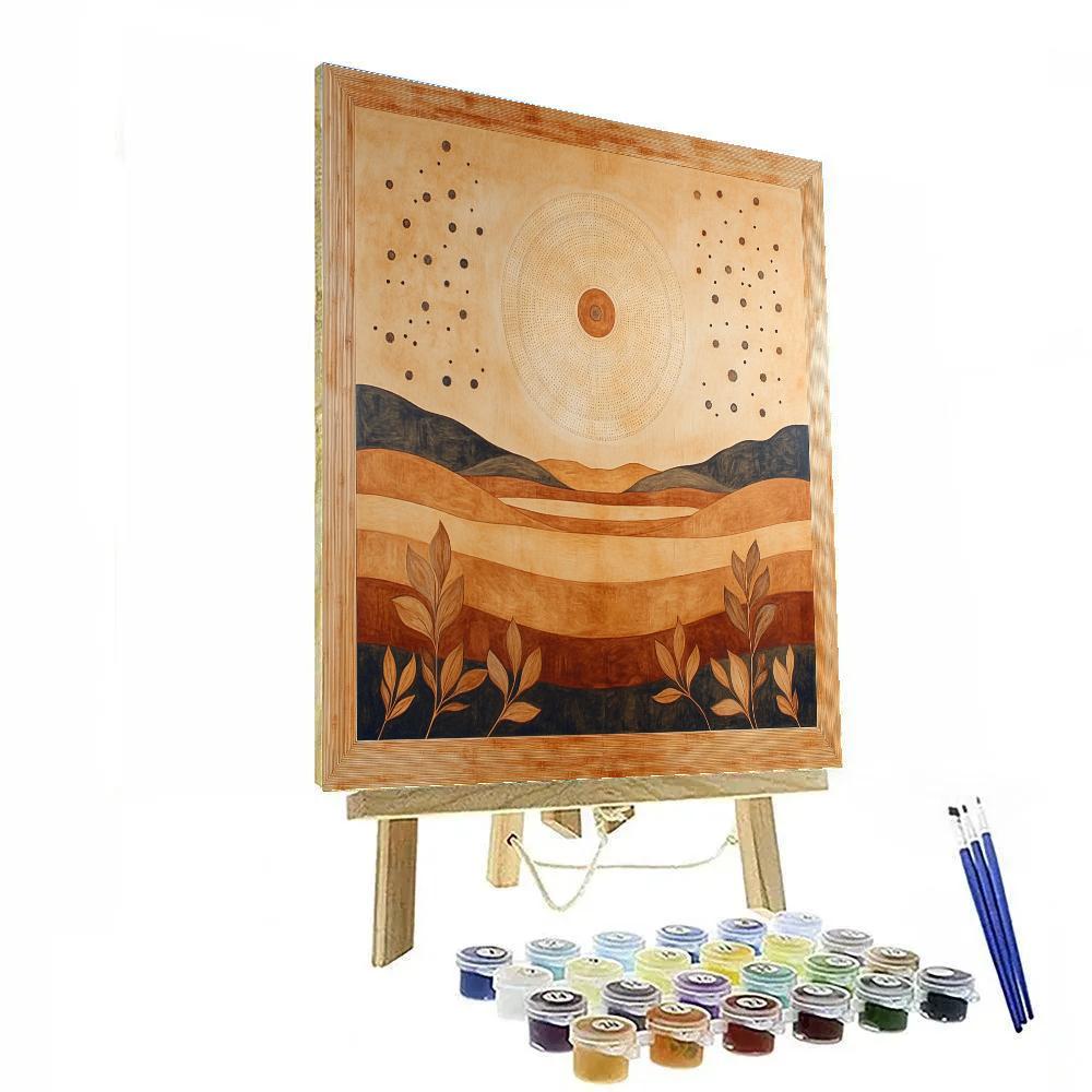 Nandalal Bose Inspired Cosmic Yantra Meadow painting number kit