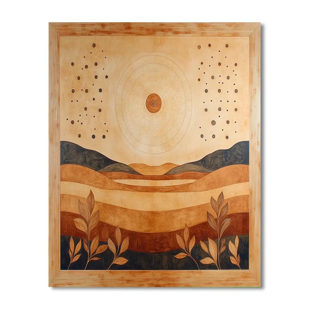 Nandalal Bose Inspired Cosmic Yantra Meadow painting number kit