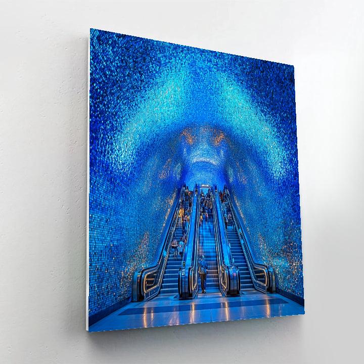 Underground Geometry At Naples Toledo Metro Station Naples Italy Numbered painting kits